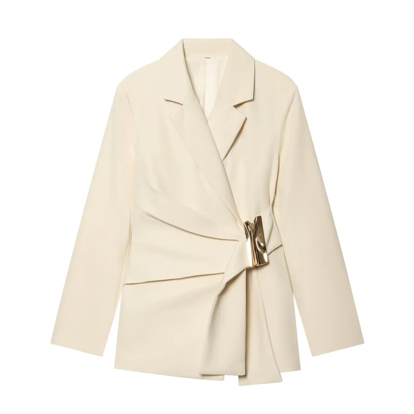 NLZGMSJ 2026 Spring Office Lady Chic Women Blazer Suit Solid Long Sleeve Blazer Long Zipper Pants Fashion Suit