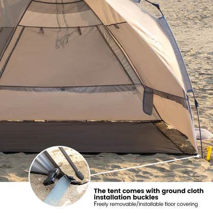 Sonuto Outdoor 3-4P One-Touch Camping Tent Quick Automatic Opening Beach Fishing Tent