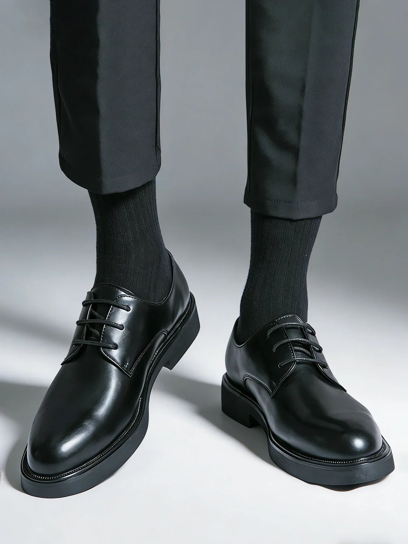 Classic Men Dress Shoes Lace Up Derby Shoes Formal Business Lesther Shoes Anti Slip Wear-resistant Office Daily Casual Shoes