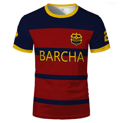 Blue Lock FC Barcha Cartoon Anime Cosplay Men Jersey Summer Short Sleeve Children Tee Tops 2024 Style Fashion Mens Boys T-shirt