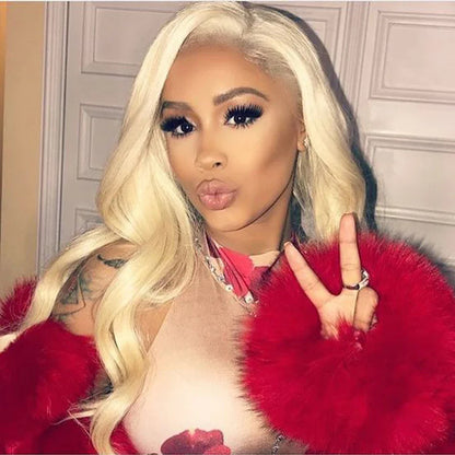 6 x 13 Blonde Lace Front Wig Human Hair | HD Transparent 13x6 Body Wave Wig