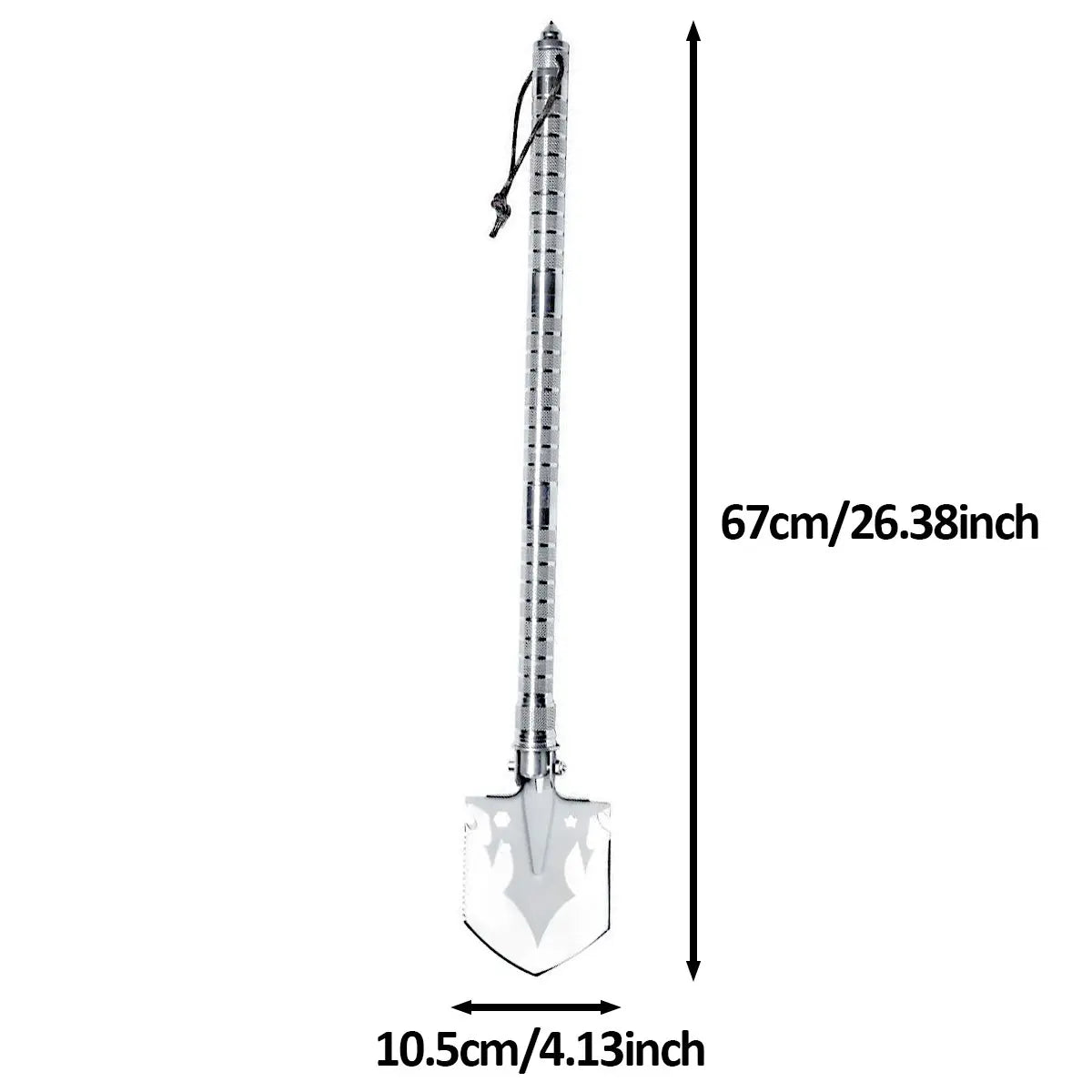 3-Section Folding Survival Shovel – Manganese Steel Multi-Tool for Camping & Outdoor Use