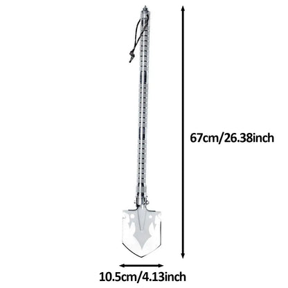 3-Section Folding Survival Shovel – Manganese Steel Multi-Tool for Camping & Outdoor Use
