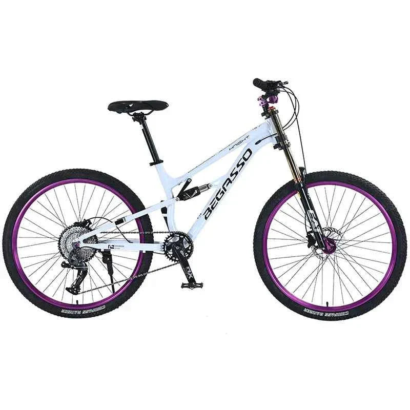Men's Aluminum Alloy Mountain Bike – 27.5"/26" Soft Tail Full Suspension Adult MTB