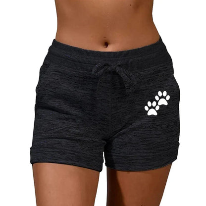 Women's Printed Stretch Beach Shorts – Low Waist Fitness & Casual Summer Shorts