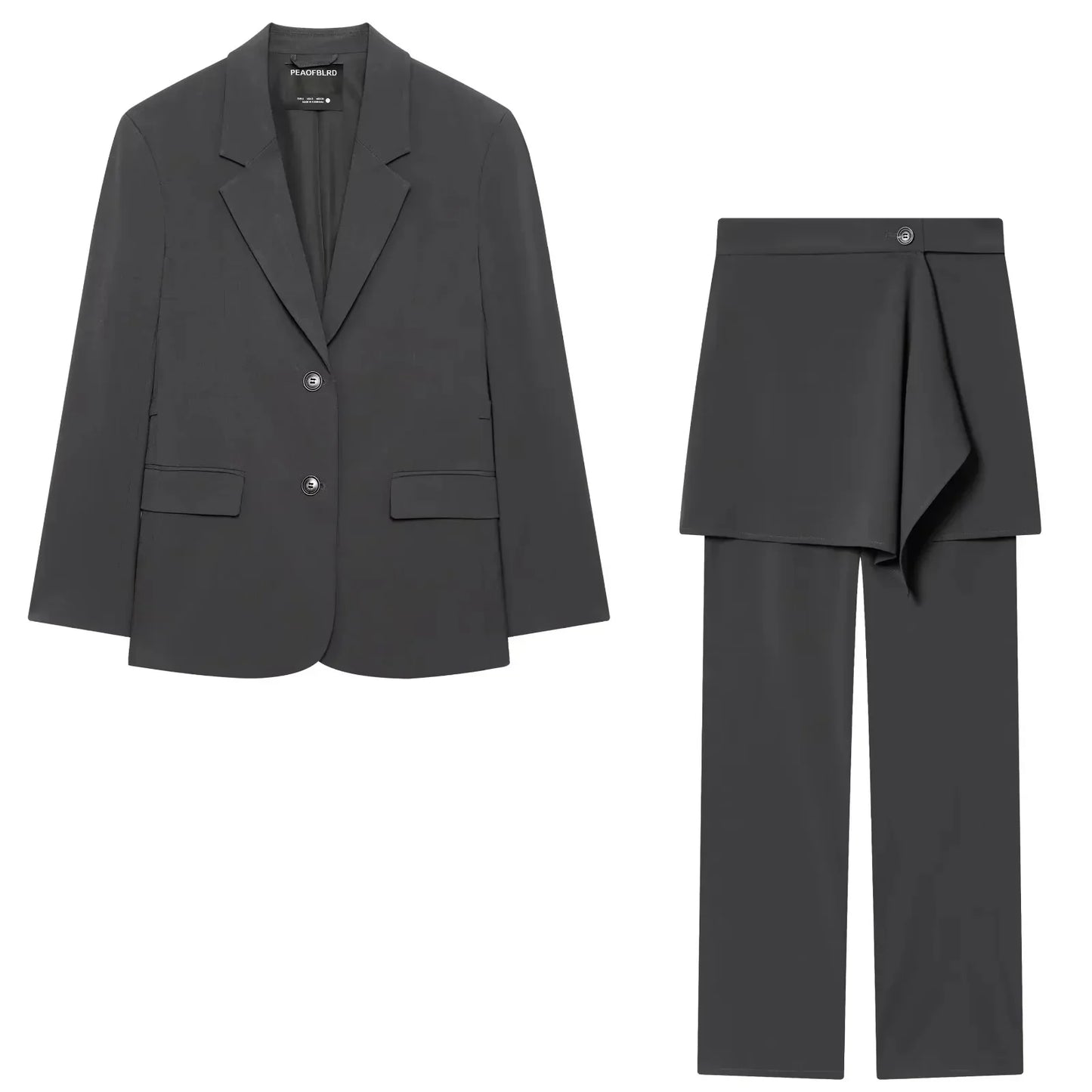 KONDALA Women Office Lady Trendy Blazer Set Belt Blazer Waist Skirt Design Pants New Fashion 2026 Spring Chic Commute Mujer Set