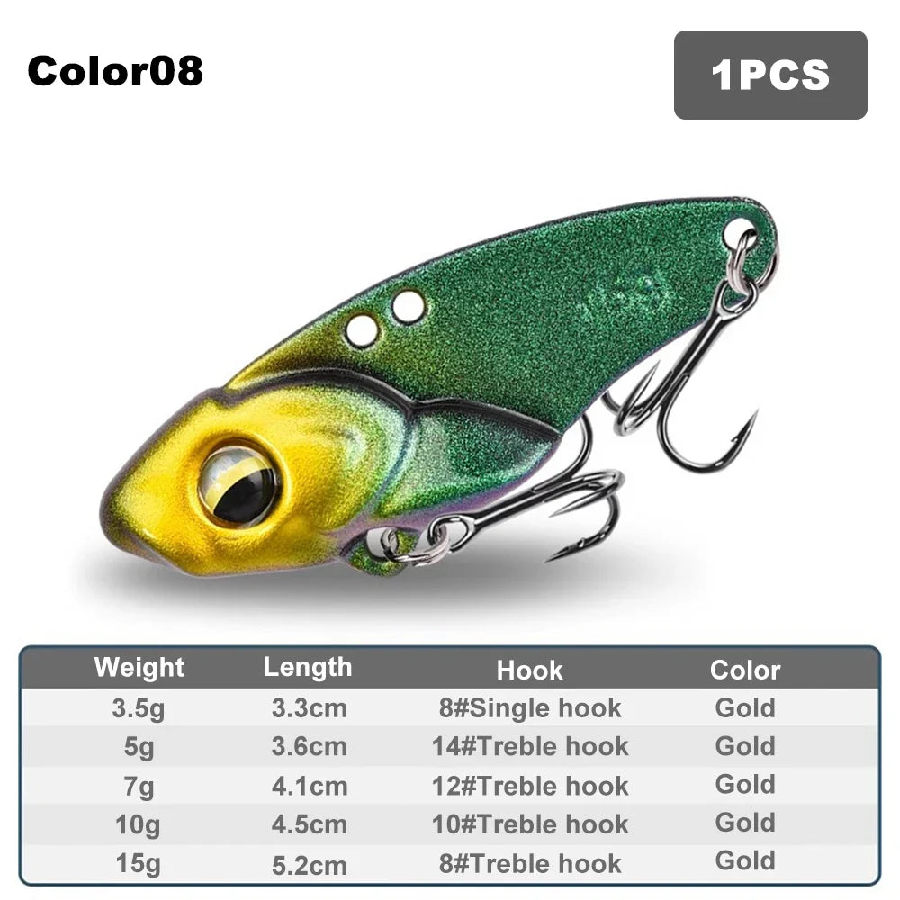 VIB Rattlesnake Iron Jig Fishing Lure – Long-Cast Hard Lure, 3.5g to 15g