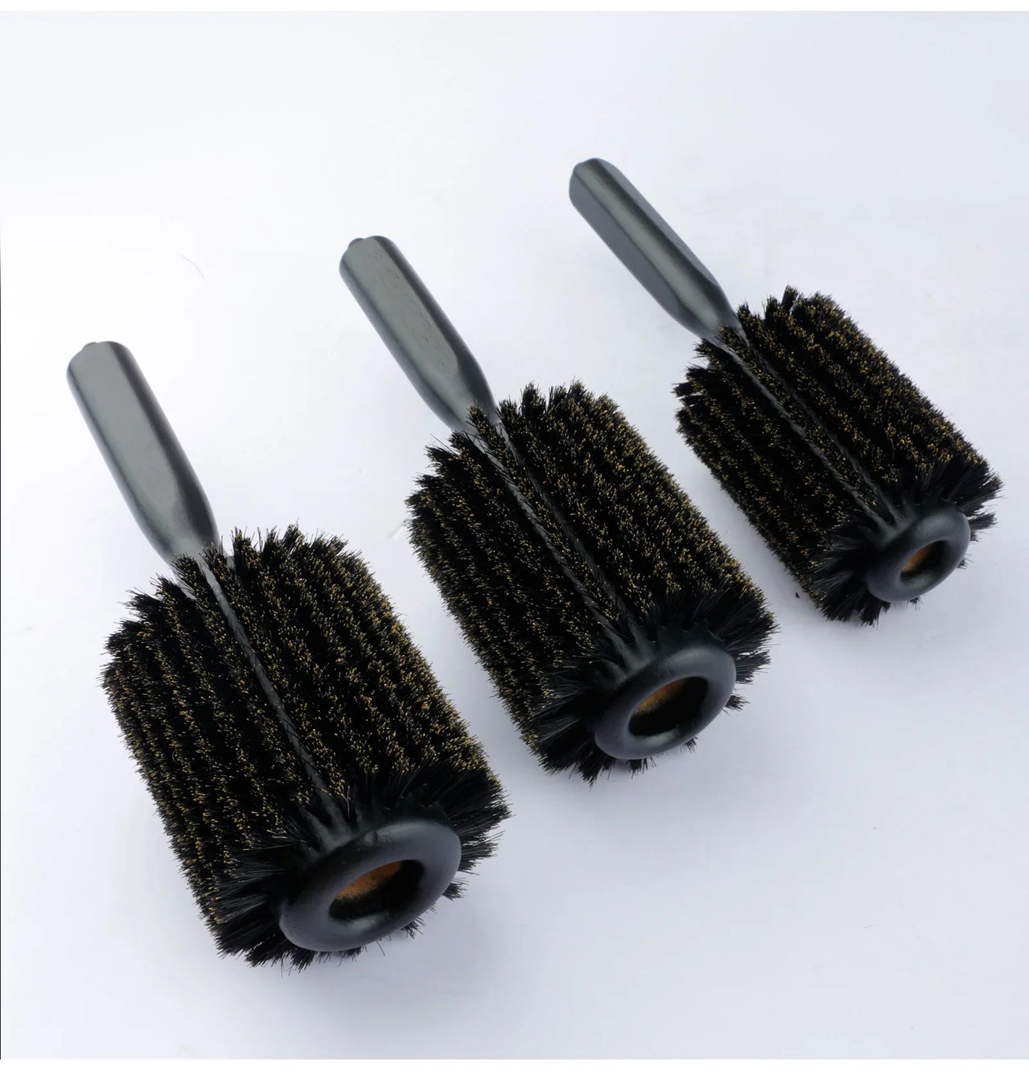 6 Sizes Boar Bristle Round Hair Brush Curly Hair Styling Comb Professional Removable Tail Barber Hairdresser Round Rolling Comb