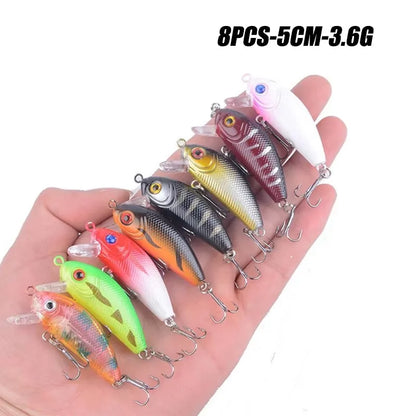 Fishing Lures Set Crankbait Tackle Hard Bait Kit Artificial Minnow Popper Pencil Swing Swimbait Wobblers Bionic Crank