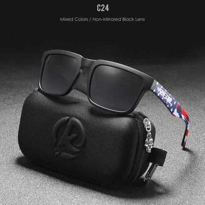 KDEAM Classic Square Sunglasses Men Women Category 3 Polarized Sun Glasses Unique Frame Surface Eyewear With Case Box KD332