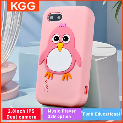32GB Kids Smart Phone 2.8'' IPS Mini Toy Phone Music Player  28 Games Alarm Clock Flashlight Dual Camera Educational Funny Toys