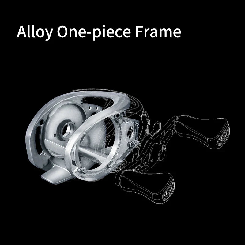 Aluminum Alloy Baitcasting Reel – 139g, 7.6:1 Ratio, 4KG Drag, SEBS Magnetic Brake, Left Hand