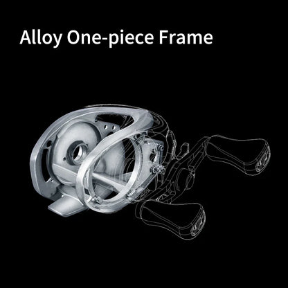 Aluminum Alloy Baitcasting Reel – 139g, 7.6:1 Ratio, 4KG Drag, SEBS Magnetic Brake, Left Hand