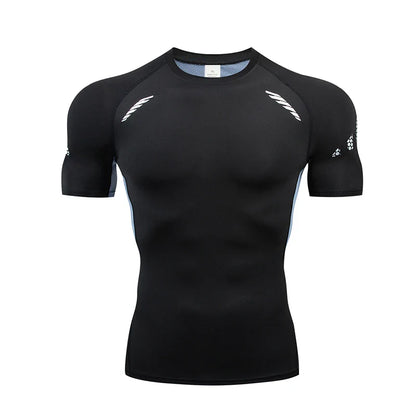Men's T-Shirt Running Sport T Shirt Men Compression Top Tee Fitness Quick Dry Tight Training Gym Sport Running Shirts Men Jersey