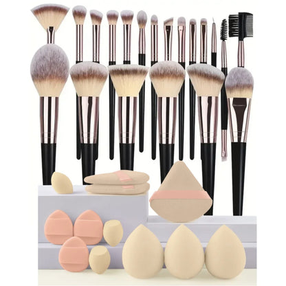 3-20PCS Makeup Brushes Set Eye Shadow Foundation Blush Highlighter Concealer Brush Female Beauty Tool Beauty Sponges Thumb Puffs
