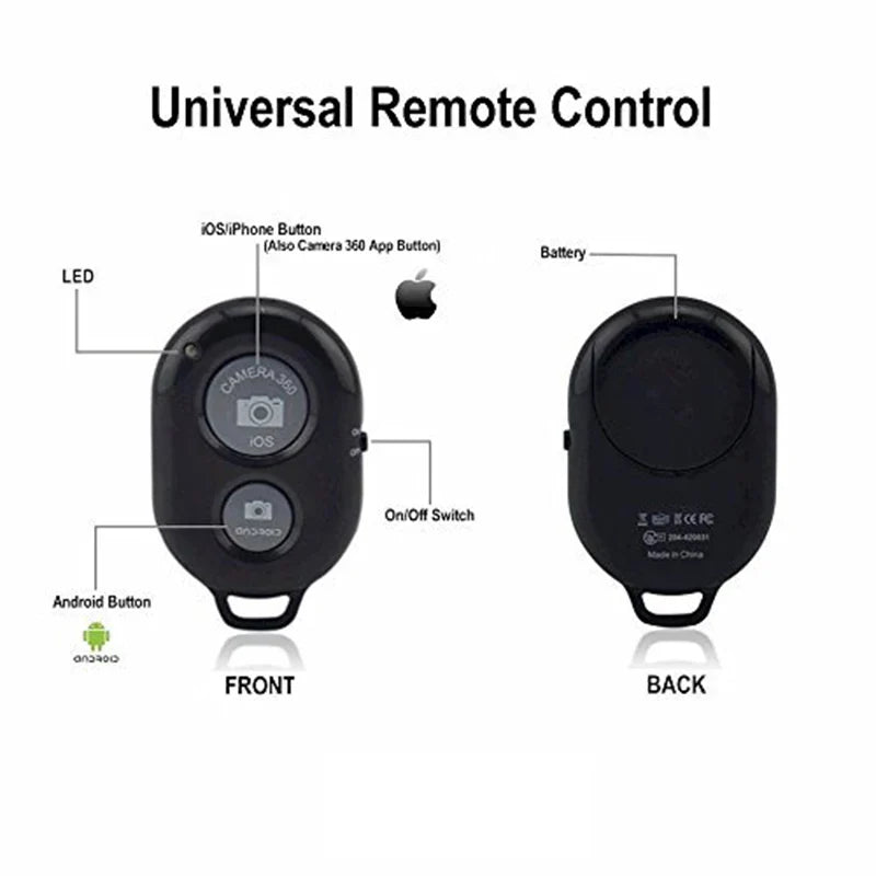 2 Pack Wireless Camera Remote Control - Wireless Remote for iPhone & Android Phones iPad iPod Tablet, Clicker for Photos & Video