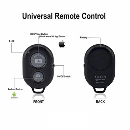 2 Pack Wireless Camera Remote Control - Wireless Remote for iPhone & Android Phones iPad iPod Tablet, Clicker for Photos & Video