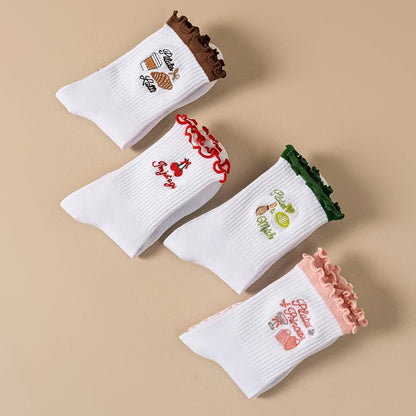 Casual Non-Slip Grip Pilates Socks Breathable Cotton Mid Tube Socks Sweat-absorbent High-elastic Yoga Socks for Women