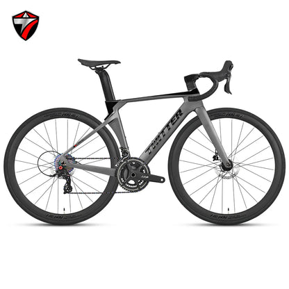 Cheap Mechanical Shifting Carbon Road Disc Bike 700*28C RS-24S Hydraulic Brake Racing Bicycle With Carbon 3K Handlebar For Sale
