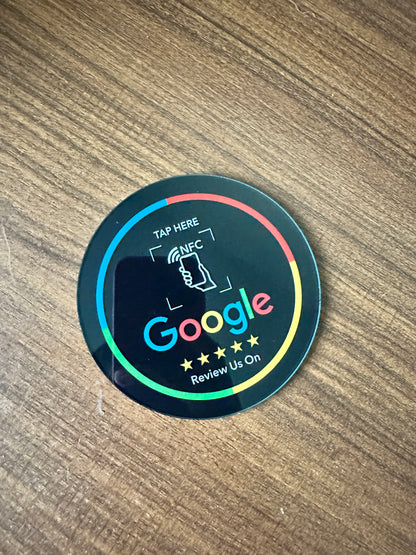 13.56Mhz programmable Google Review Card NFC station table Acrylic Stickers Waterproof NFC Stand Google Review Card