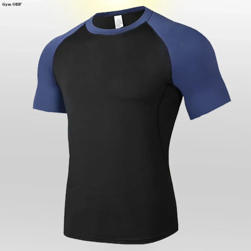 Men's T-Shirt Running Sport T Shirt Men Compression Top Tee Fitness Quick Dry Tight Training Gym Sport Running Shirts Men Jersey