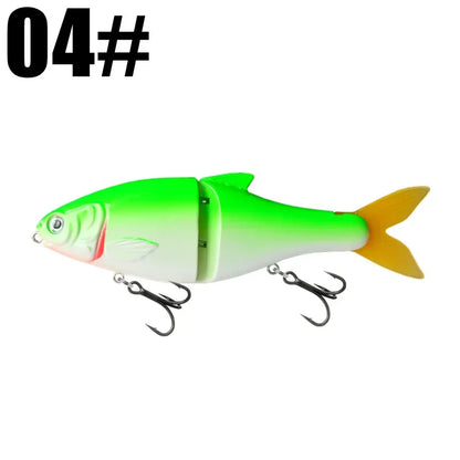 Jointed Glide Bait Swimbait – 125mm 37.5g Sinking Hard Lure with Treble Hooks, 7 Colors