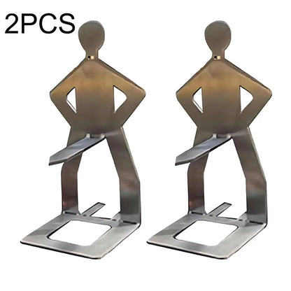 Stainless Steel BBQ Sausage Holder Novelty Party Camping Gifts Funny Sausage Roaster Reusable Hot Dog Grill for Outdoor Camping