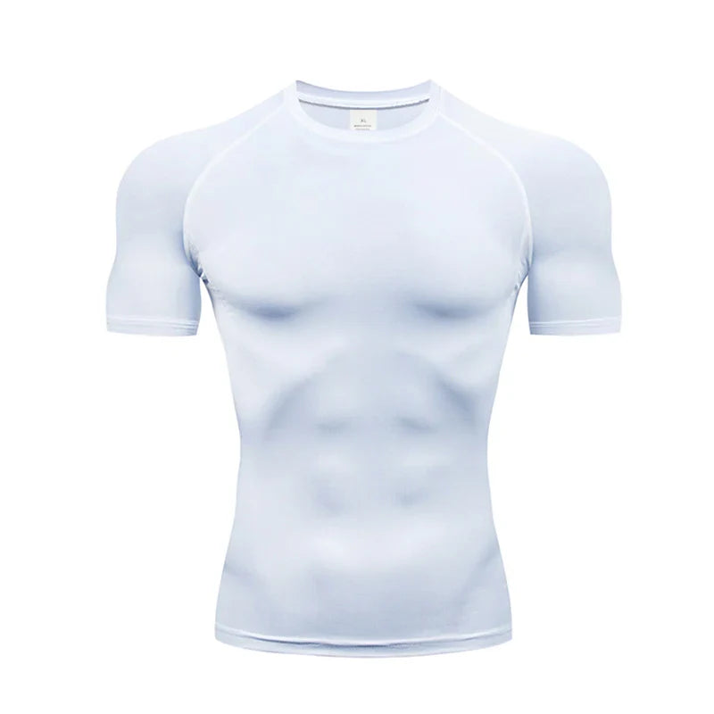 Men's T-Shirt Running Sport T Shirt Men Compression Top Tee Fitness Quick Dry Tight Training Gym Sport Running Shirts Men Jersey
