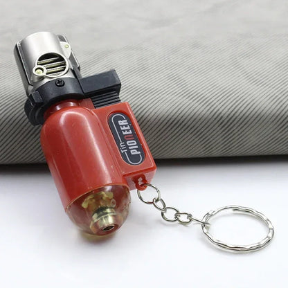 2PCS New Windproof Jet Torch Butane Lighter Portable BBQ Outdoor Ignition Survival Tool Keychain Cigarette Tool Lighters for Men