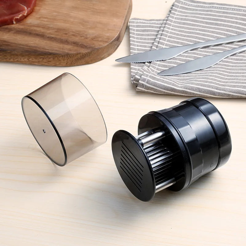 56-Blade Needle Meat Tenderizer – Stainless Steel Kitchen Tool for Steak, Chicken & BBQ