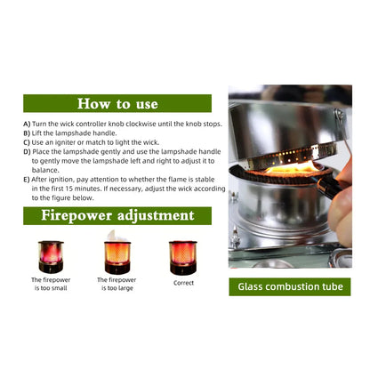 Liftable Kerosene Camping Stove – Windproof Portable Heating Stove for Outdoor & Home Use