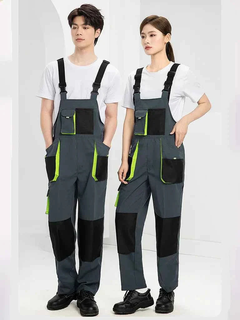 High Quality Men's Overalls Big Multi-Pocket Jumpsuit Wearproof Romper Factory Labor Protection Clothing Men Workwear Suits