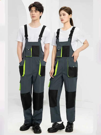 High Quality Men's Overalls Big Multi-Pocket Jumpsuit Wearproof Romper Factory Labor Protection Clothing Men Workwear Suits