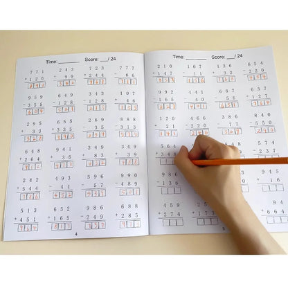 Addition And Subtraction Within 1000 Maths Workbook Primary School Training Book Arithmetic Competition Teaching Aids Montessori