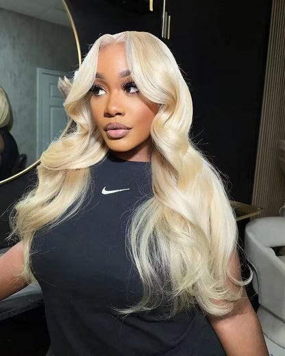 6 x 13 Blonde Lace Front Wig Human Hair | HD Transparent 13x6 Body Wave Wig
