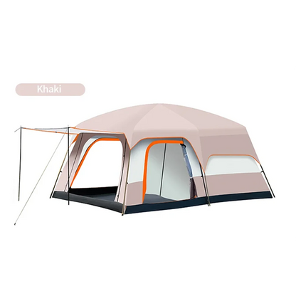 4-Season Camping Tent – 3-12 Person Waterproof Double Layer 2-Room Family Tent