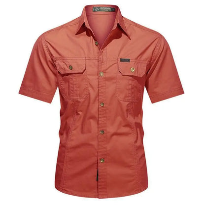 Men's Short Sleeve Tactical Hunting Shirt – Quick-Dry Combat Fishing & Hiking Shirt