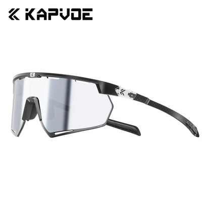 Kapvoe Real Carbon Fiber Cycling Glasses Sunglasses for Men Lightweight Photochromic UV400 MTB Bike Bicycle Sports Eyewear
