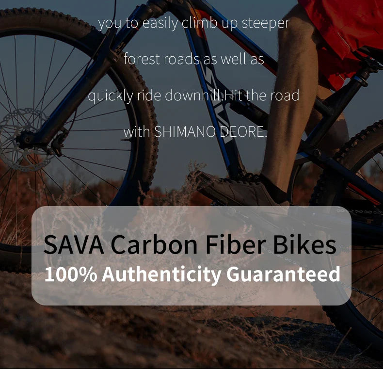 SAVA New Lantop 612 Carbon Fiber Mountain Bike, MTB Adult Bikes Mountain with SHIMANO DEORE M6100 12-Speed Components Bicycle