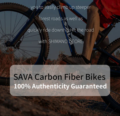 SAVA New Lantop 612 Carbon Fiber Mountain Bike, MTB Adult Bikes Mountain with SHIMANO DEORE M6100 12-Speed Components Bicycle