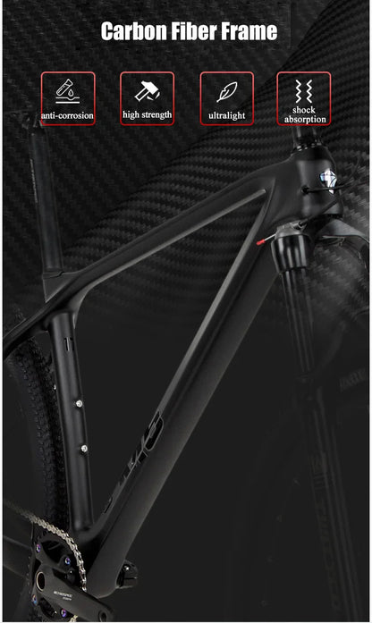 Twitter New M5 Wireless Carbon MTB Bicycle 29 Wheeltop EDS OX 13S Electronic Shifter Inner Cables Mountain Bikes For Adults