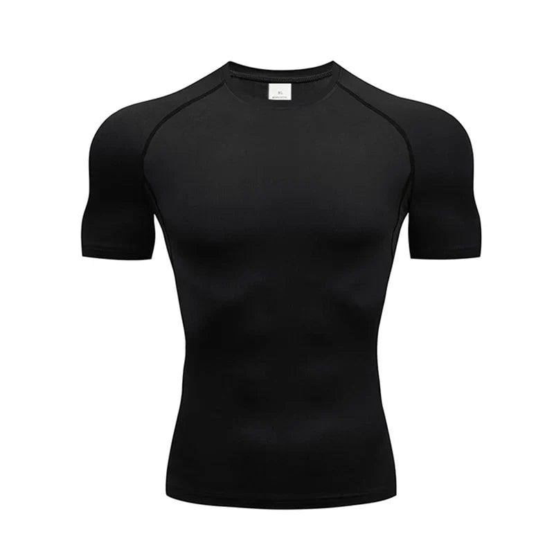 Men's T-Shirt Running Sport T Shirt Men Compression Top Tee Fitness Quick Dry Tight Training Gym Sport Running Shirts Men Jersey