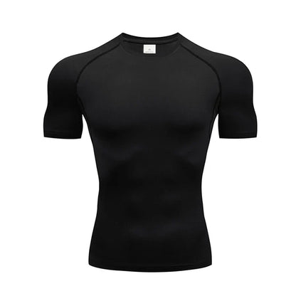Men's T-Shirt Running Sport T Shirt Men Compression Top Tee Fitness Quick Dry Tight Training Gym Sport Running Shirts Men Jersey
