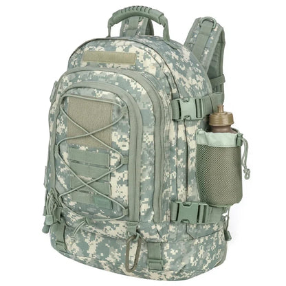 Tactical Backpack – 39–64L Expandable, MOLLE, Water-Resistant Nylon, 6 Colors
