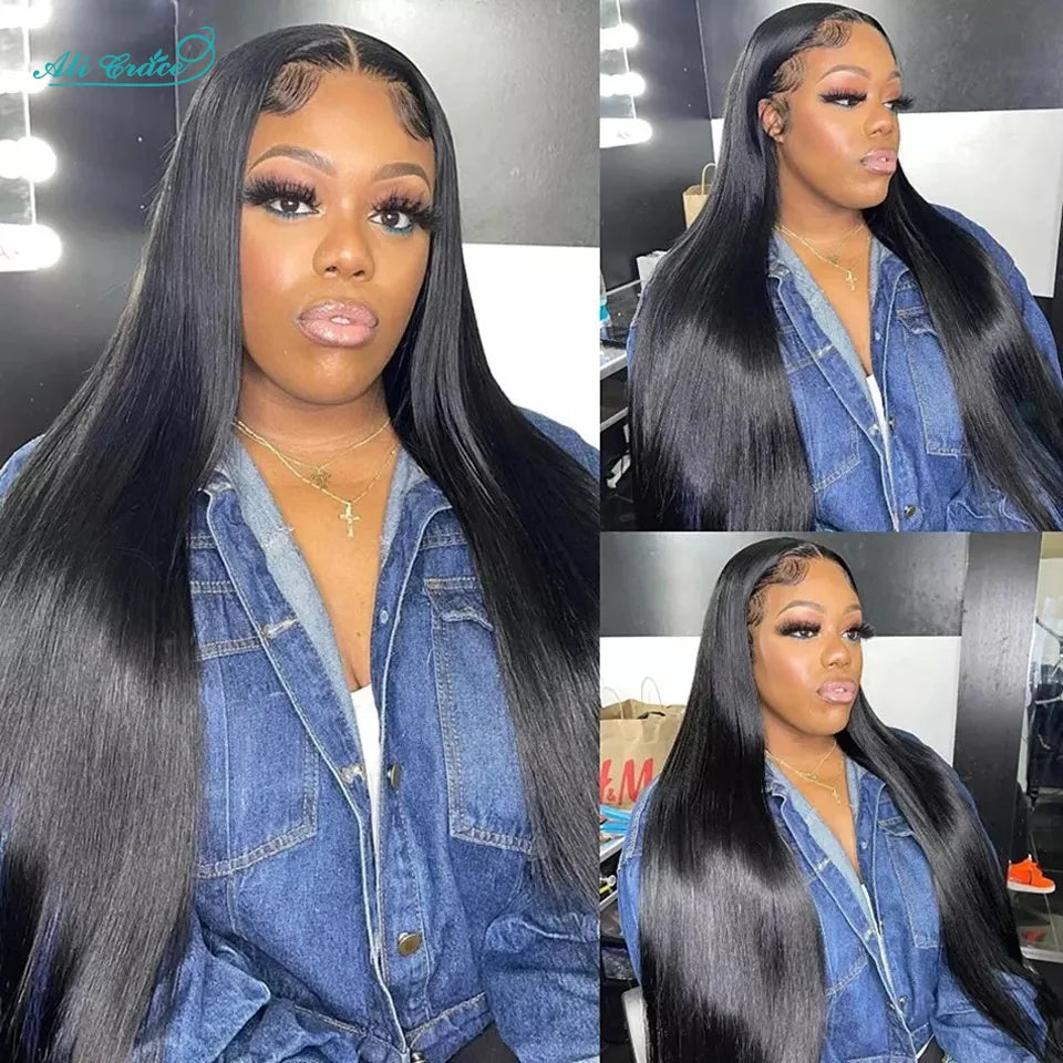Ali Grace Glueless Wig 5x6 Straight Human Hair Wear&Go 4x4 Lace Closure Wig PrePlucked Hairline 13x4 Lace Front Human Hair Wigs
