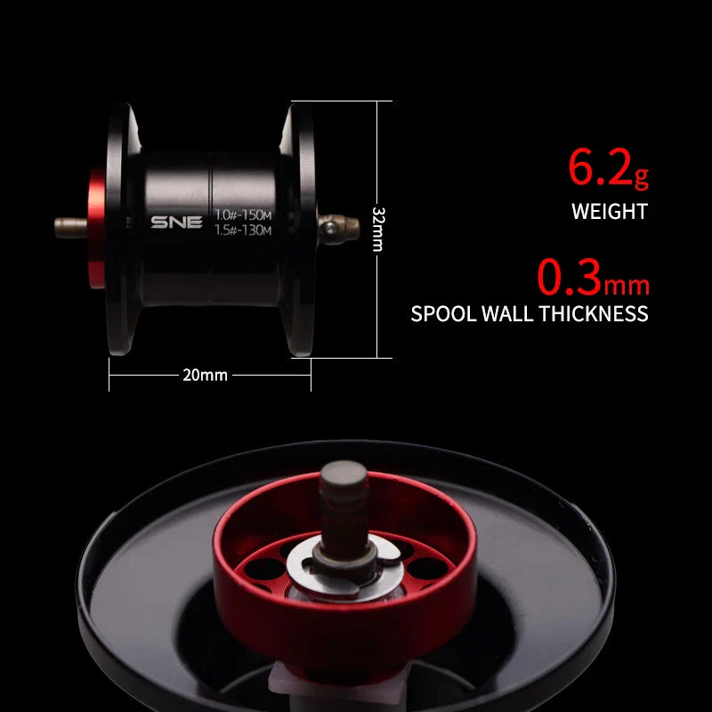 Aluminum Alloy Baitcasting Reel – 139g, 7.6:1 Ratio, 4KG Drag, SEBS Magnetic Brake, Left Hand