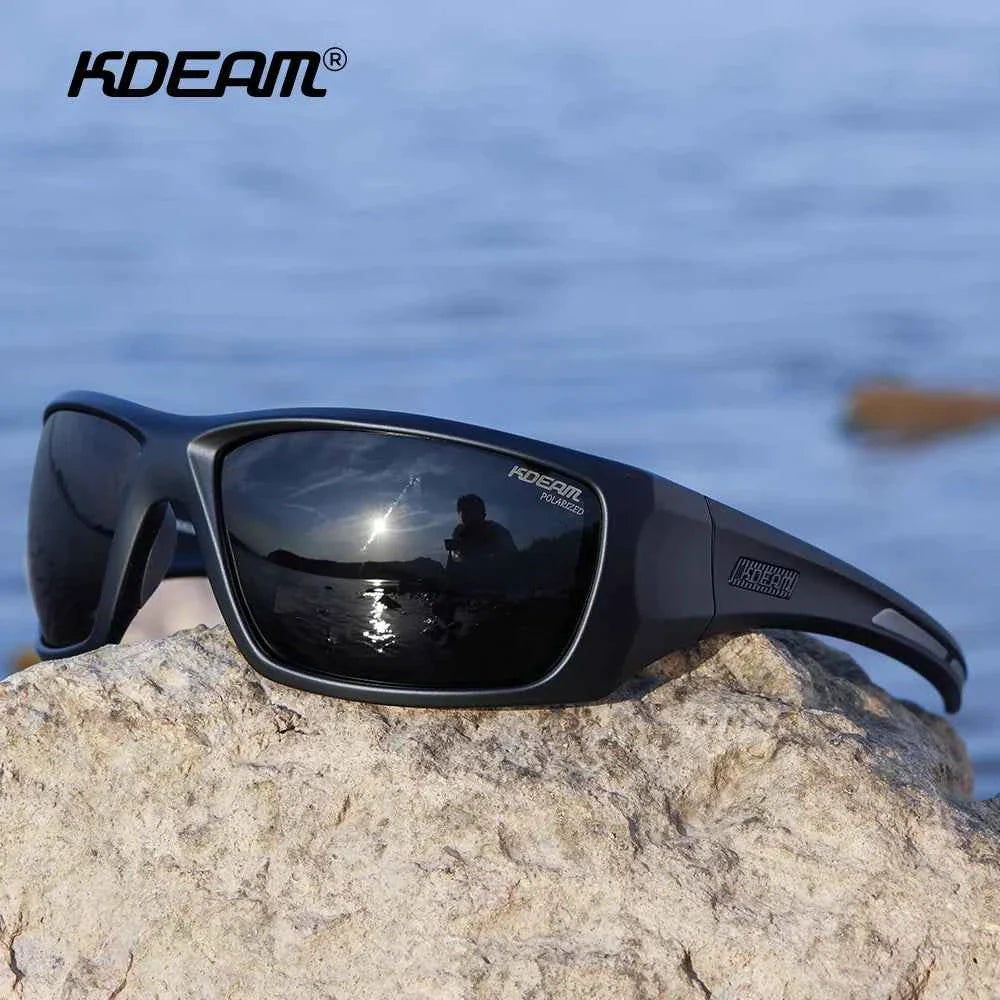 KDEAM High Quality TR90 Material Riding Sunglasses Men's Performance Cycling Sunglasses Polarized Shades Only Sunglass