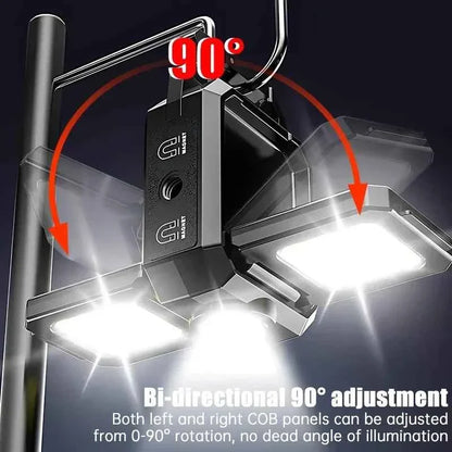Mini LED Flashlight 1000LM USB Rechargeable COB Work Lights IPX4 Waterproof Keychain Light Lantern for Outdoor Camping Hiking