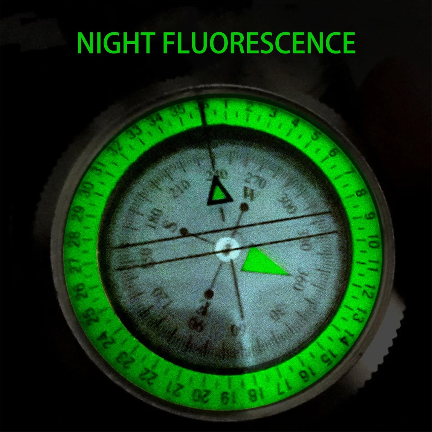 Phosphorescent Lensatic Compass – High-Precision Navigation for Hiking, Camping & Survival