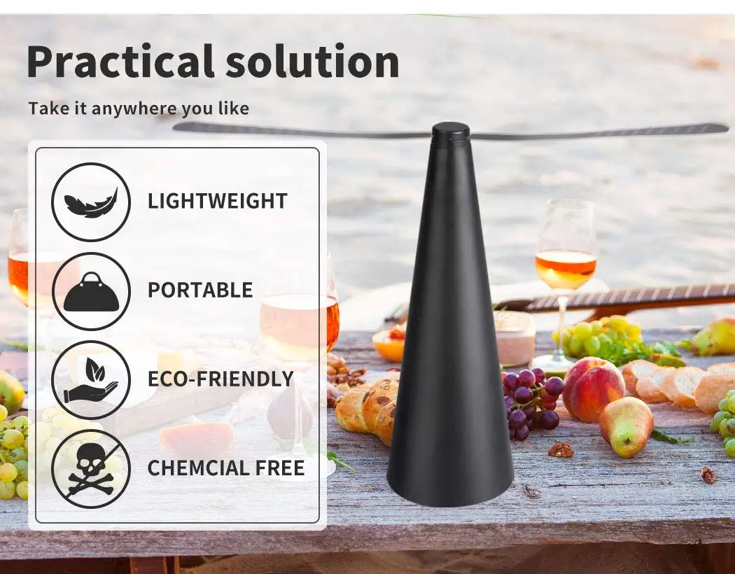 Fly Fans for Tables Fly Repellent Camping BBQ Food Mosquito Fruit Fly Portable Repeller Fans Safe Insect Killer